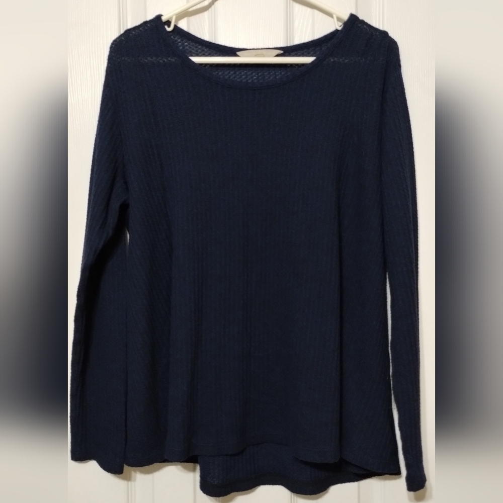 Harmony Balance Size M Navy Long Sleeve Lightweight A-line